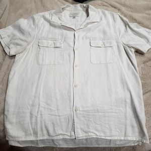 Lucky Brand Short Sleeve Linen Button Up